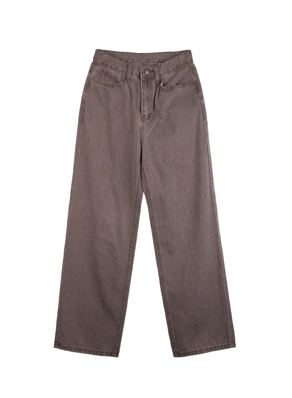 Chloe Wide-Leg Comfy Jeans ON418 in Brown, size L