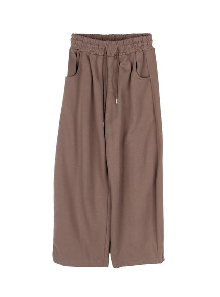 wide-leg-sweatpants-cy506 / Dark beige