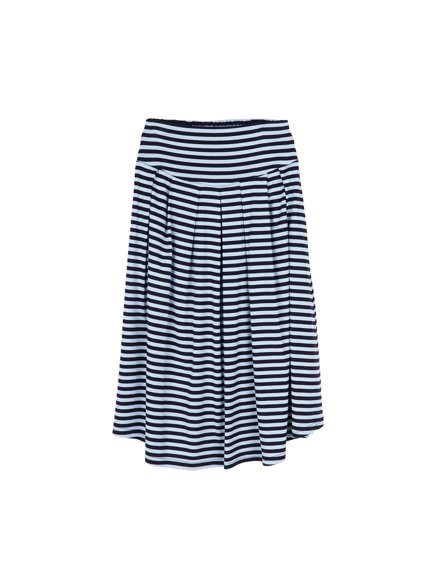 striped-flare-long-skirt-cy512 / Dark blue