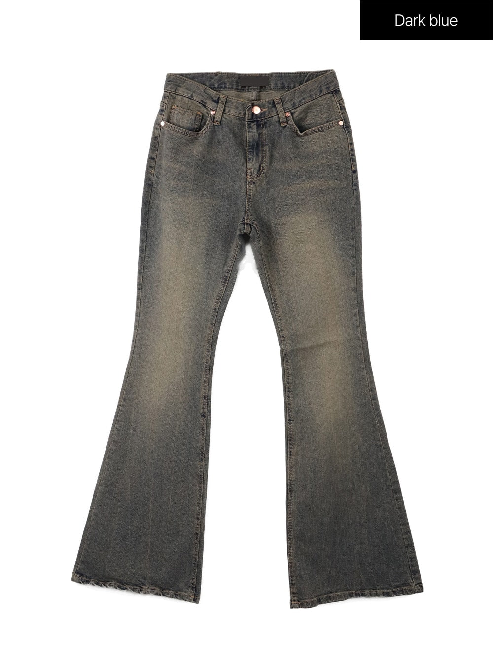 Slim Washed Flared Jeans CF416 in Dark blue, size L