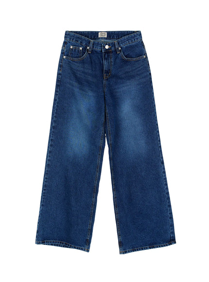 dahye-washed-relaxed-fit-denim-jeans-cl530 / Dark blue