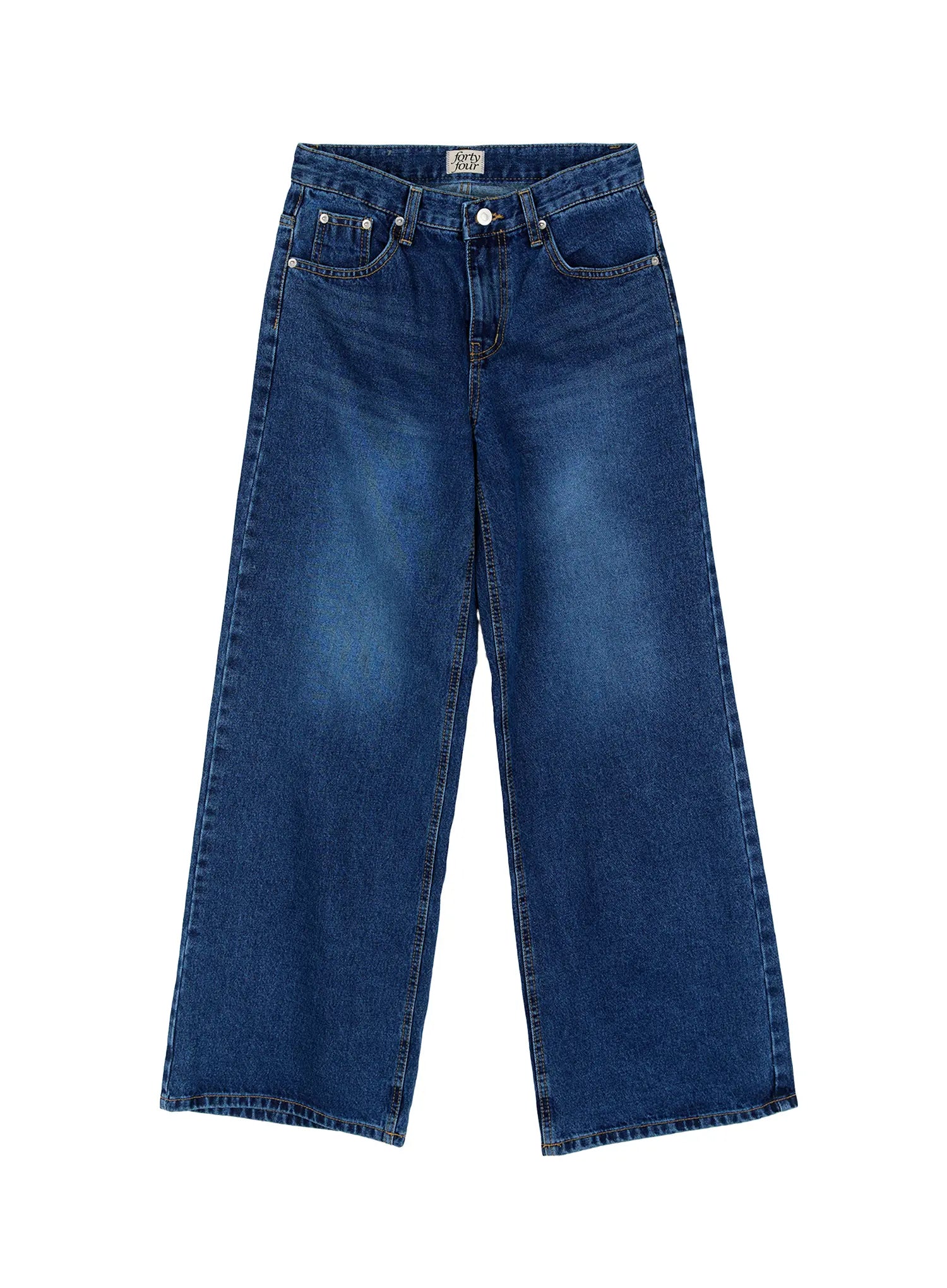 Dahye Washed Relaxed-Fit Denim Jeans CL530 in Dark blue, size L