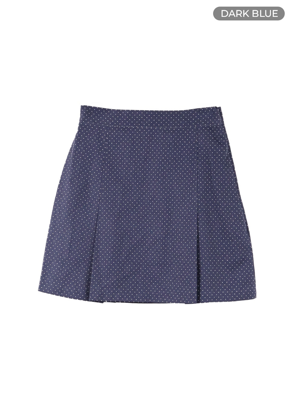 polka-dot-pintuck-mini-skirt-of422 / Dark blue