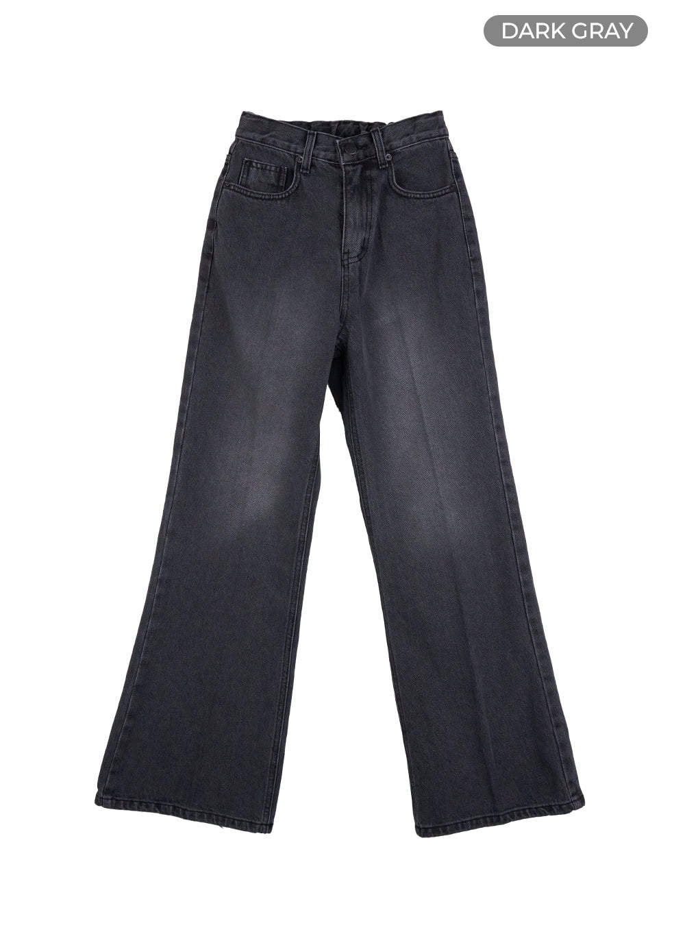 Aubrey Washed Classic Straight-Fit Jeans OO421 in Dark gray, size 3XL