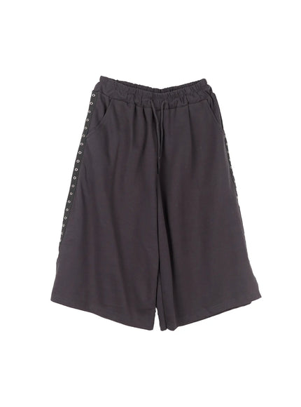 eyelet-athletic-bermuda-shorts-cl529 / Dark gray