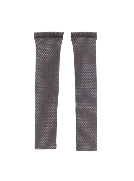 polka-dot-lace-leg-warmers-cs505 / Dark gray