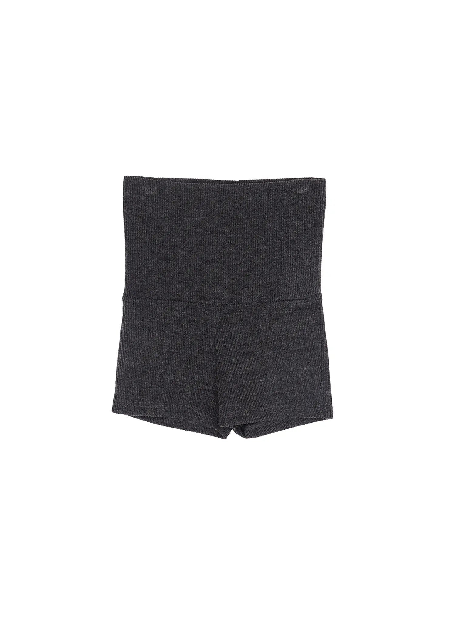 basic-foldover-high-waisted-shorts-cm513 / Dark gray