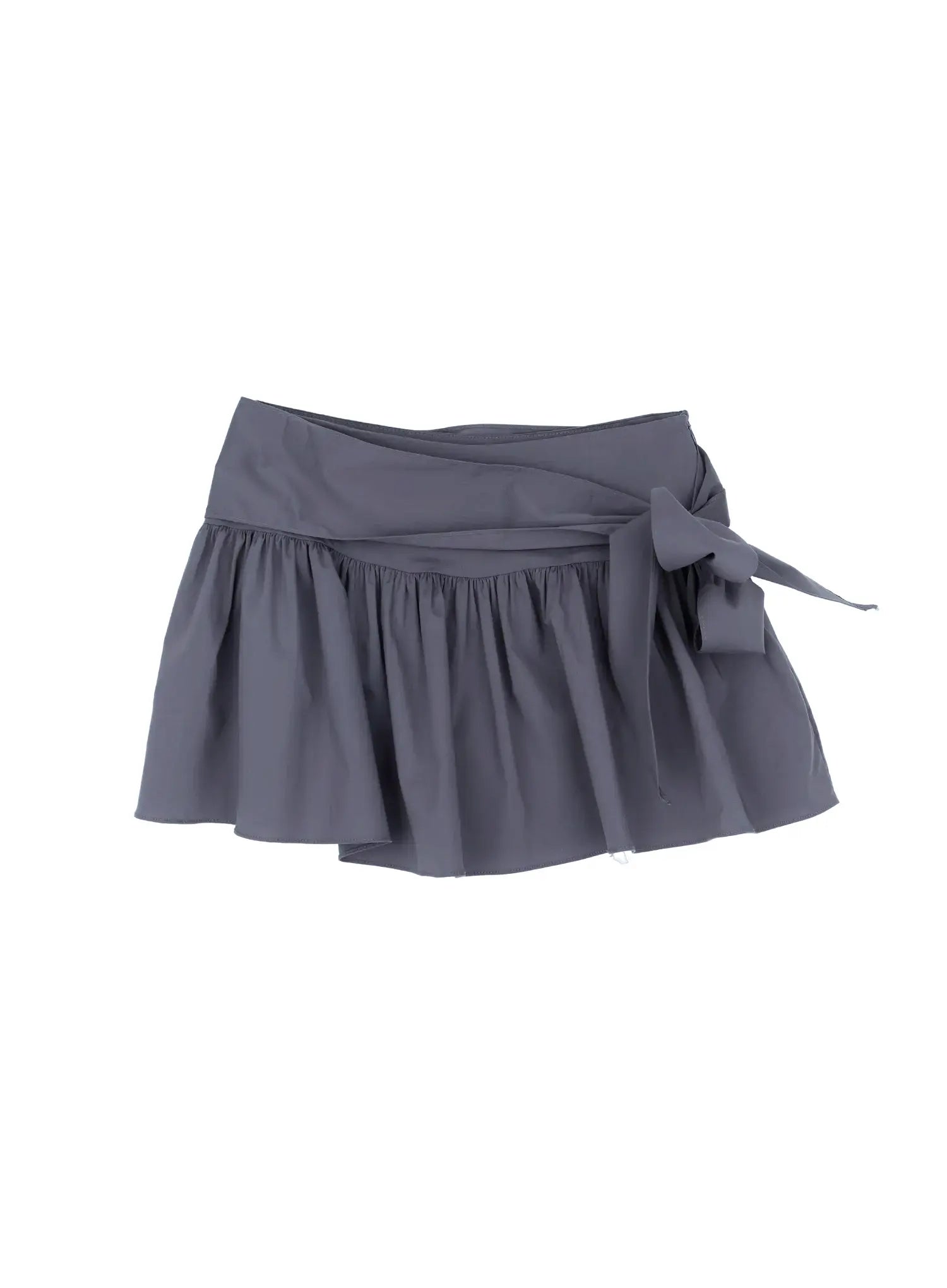 wrap-flare-mini-skirt-cm524 / Dark gray