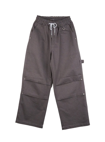 non-fade-wide-leg-denim-trousers-cn412 / Dark gray