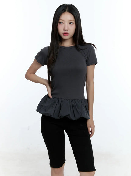 balloon-fit-mini-dress-cu527 / Dark gray