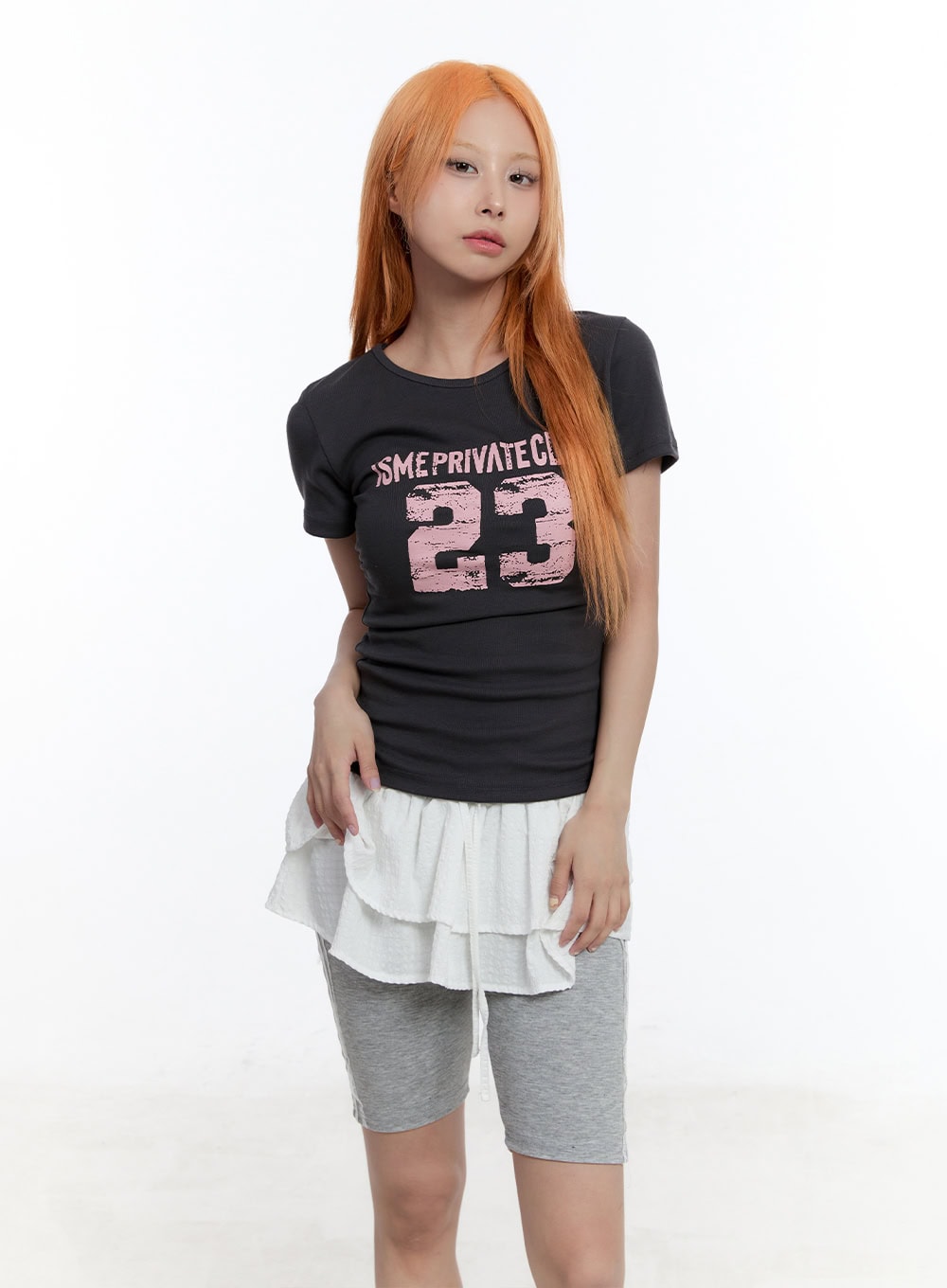 23-graphic-slim-fit-tee-cu502 / Dark gray