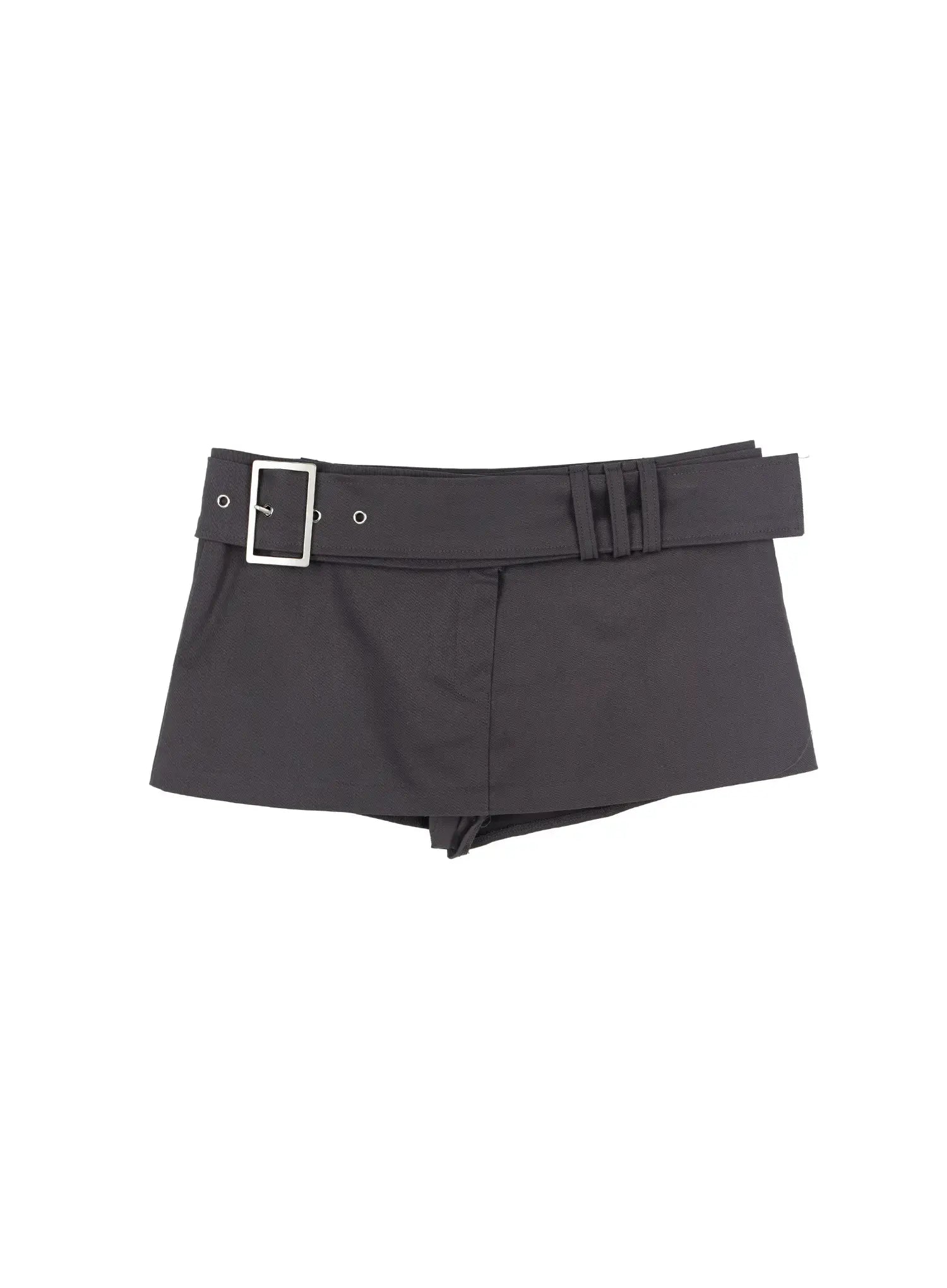 chic-belted-mini-skirt-ca524 / Dark gray