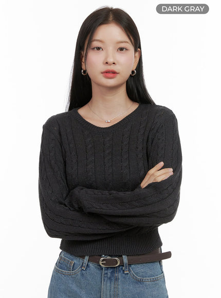 softtouch-wool-blend-top-os411 / Dark gray