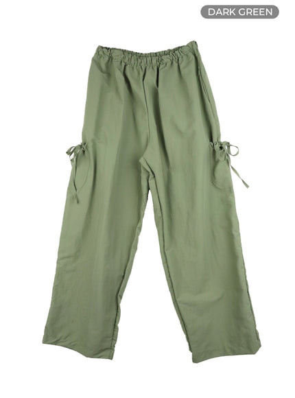 banding-cargo-pants-om426 / Dark green