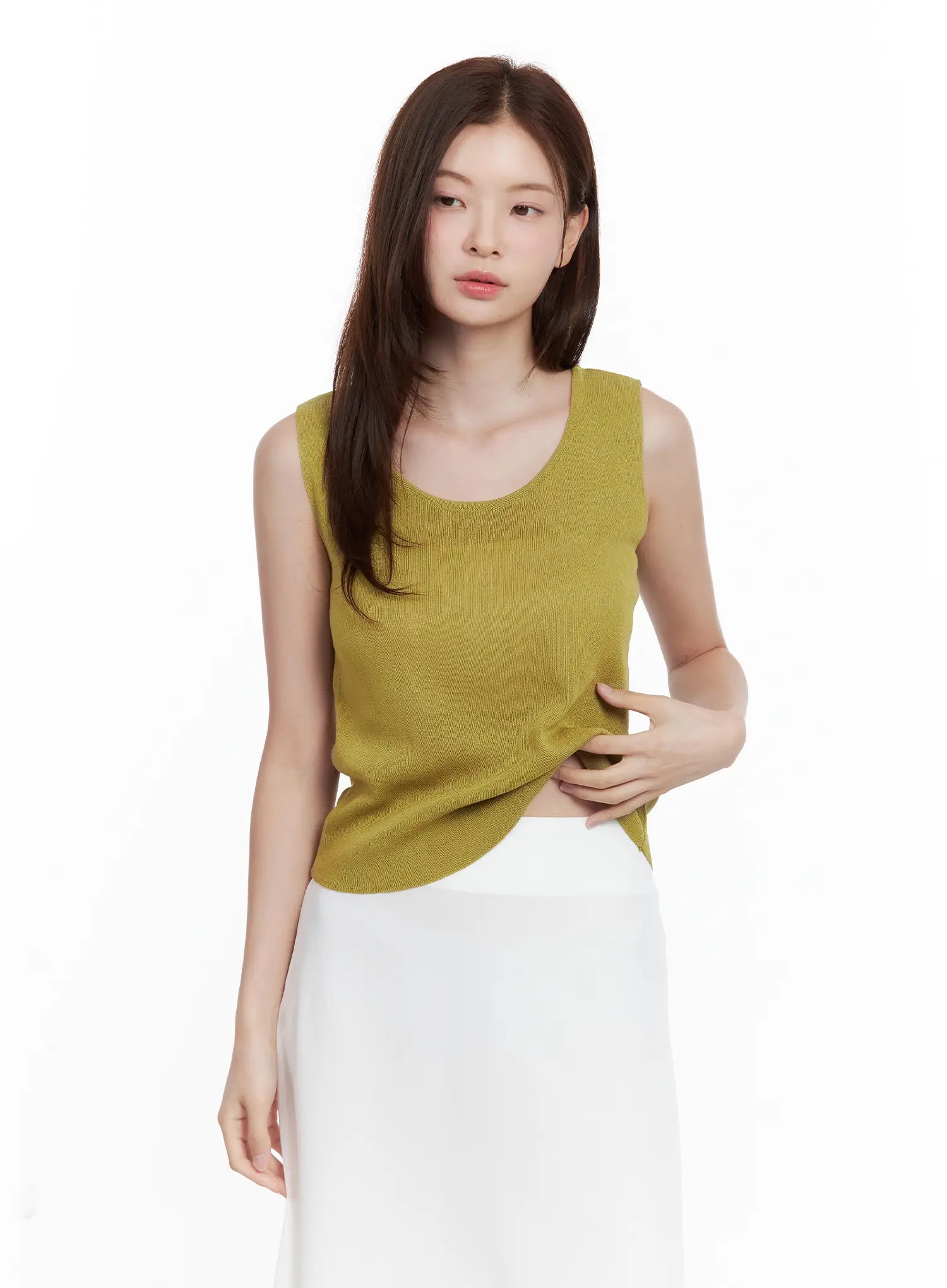 lightweight-scoop-neck-tank / Dark Yellow