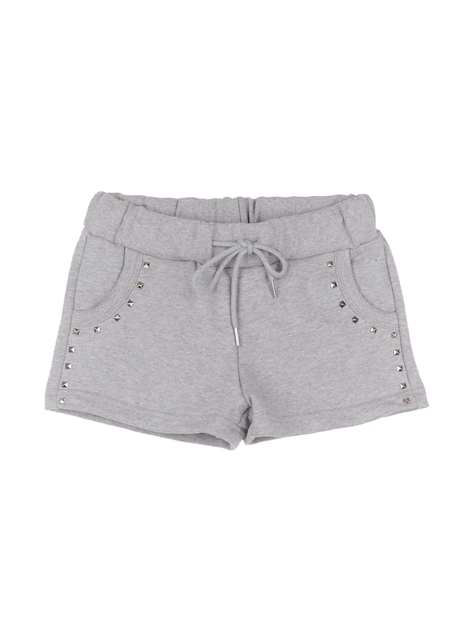 comfort-fit-studded-shorts-cs501 / Gray