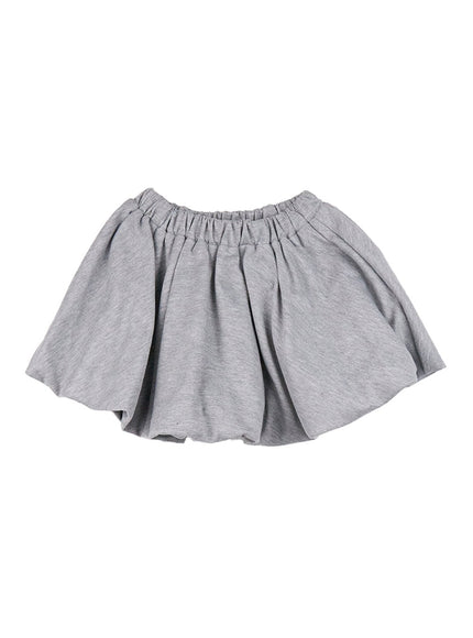 pintuck-flare-mini-skirt-cj516 / Gray