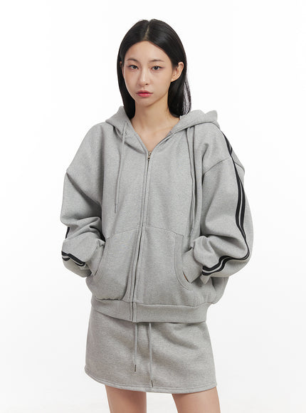 cozycomfort-cotton-zip-up-sweatshirt-cn428 / Gray