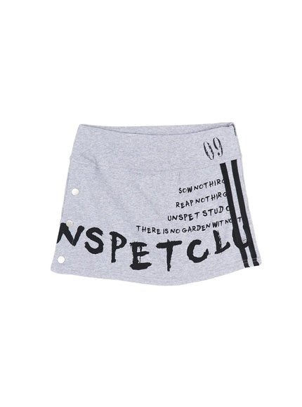 street-style-mini-skirt-cy513 / Gray