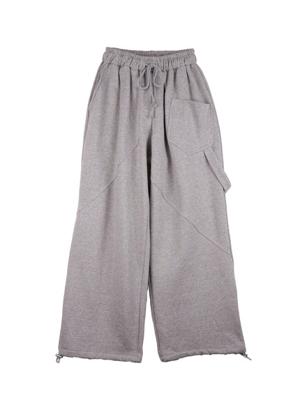 wide-fit-cargo-sweatpants-cj507 / Gray