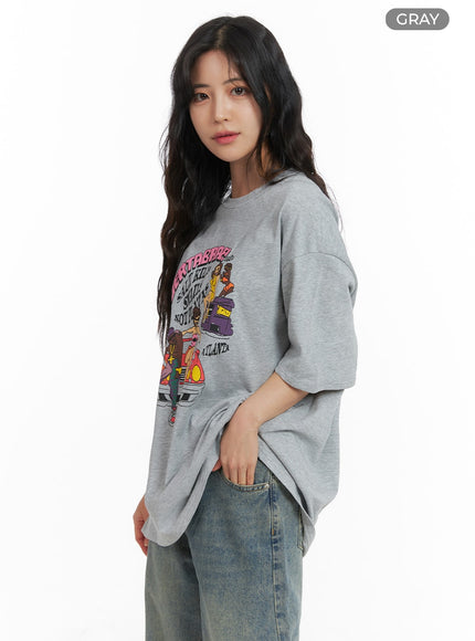 graphic-oversized-t-shirt-om427 / Gray