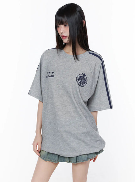 oversized-athletic-tee-cu519 / Gray