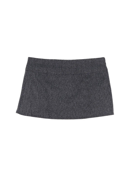 low-rise-mini-skirt-cn513 / Gray