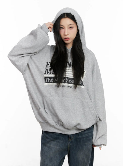 retro-graphic-hoodie-cg525 / Gray