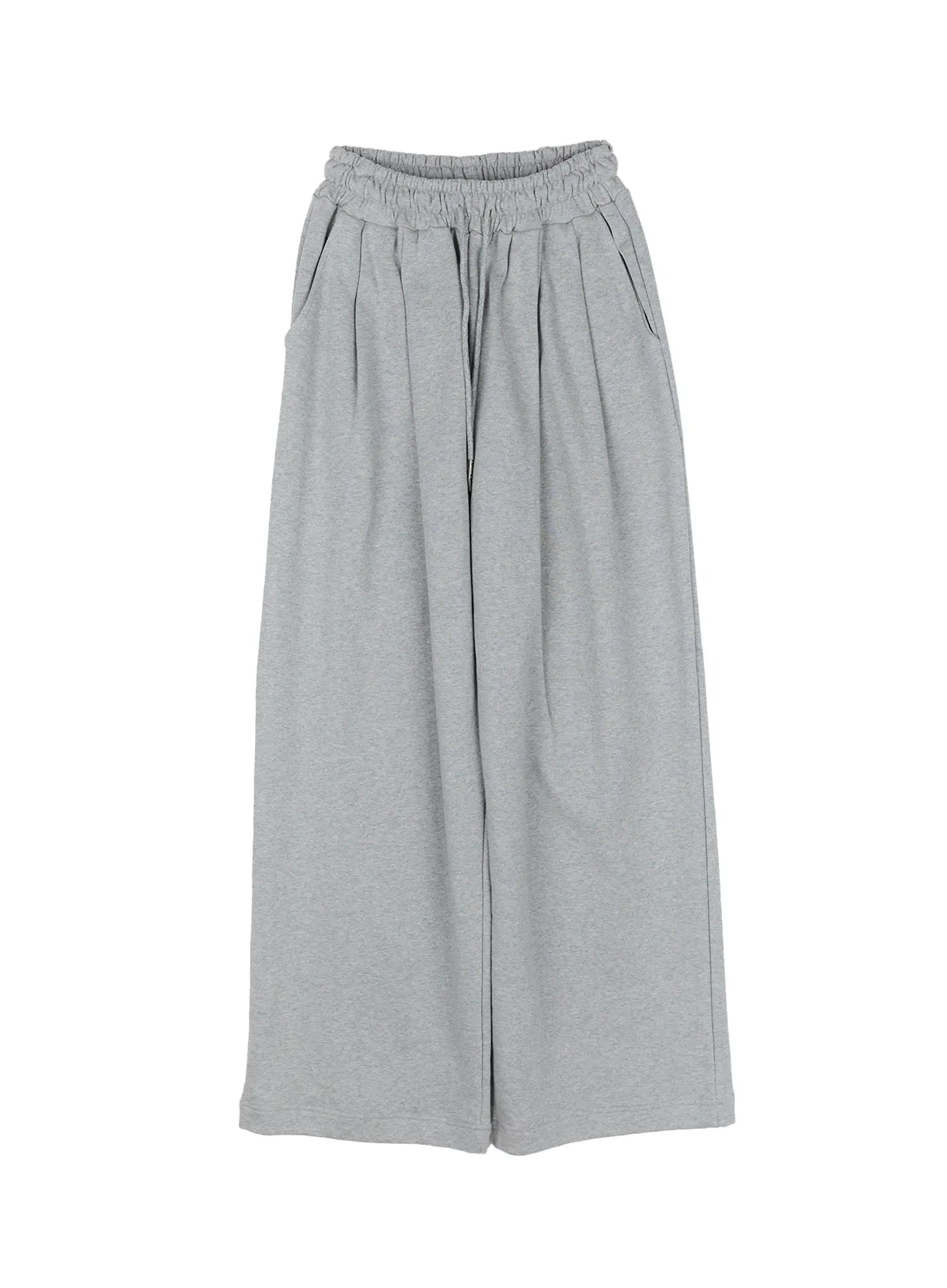 pintuck-wide-leg-trousers-cg513 / Gray