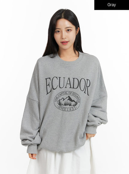 oversized-graphic-sweatshirt-of419 / Gray