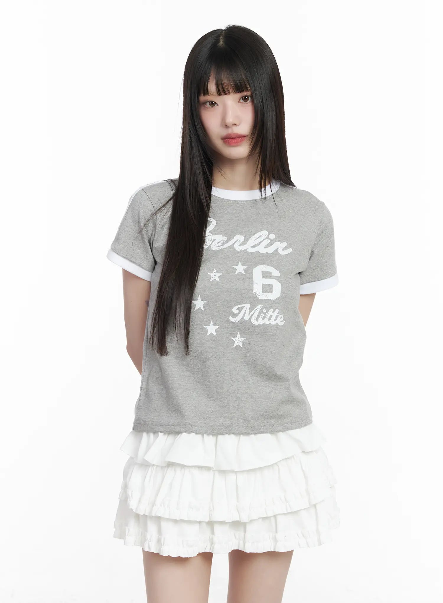 berlin-track-ringer-tee-cm524 / Gray