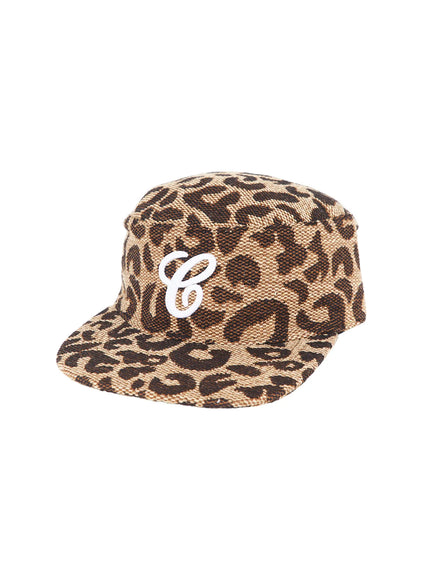 plaid-initial-flap-cap-cy519 / Leopard