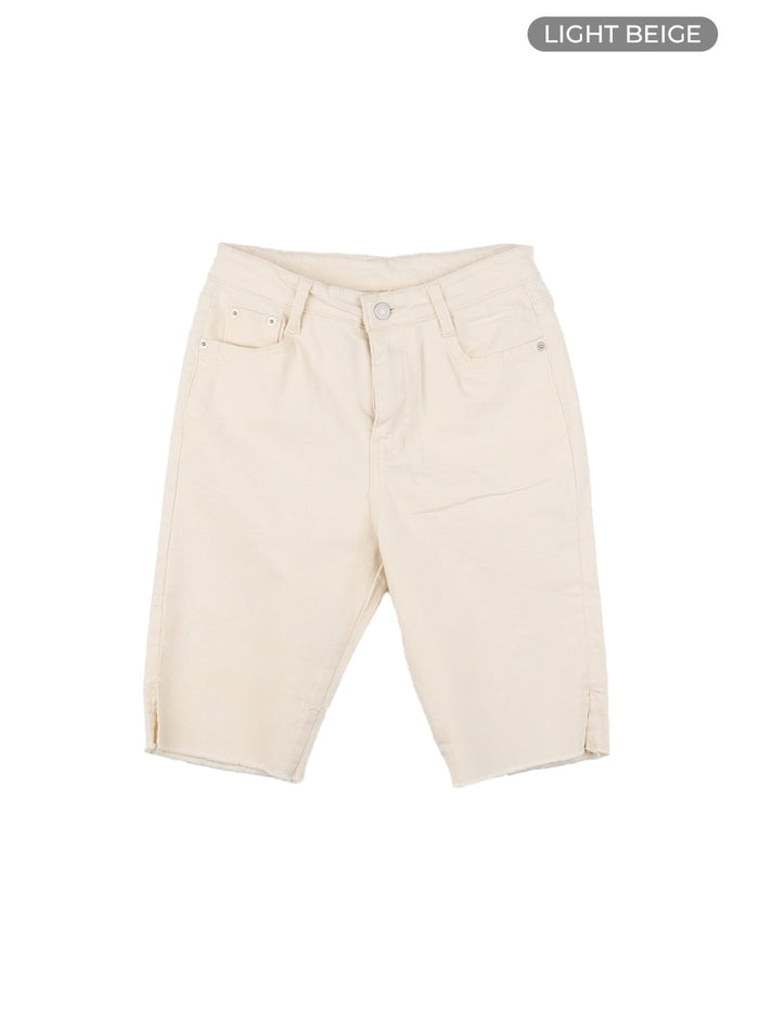 cotton-midi-shorts-cy414 / Light beige