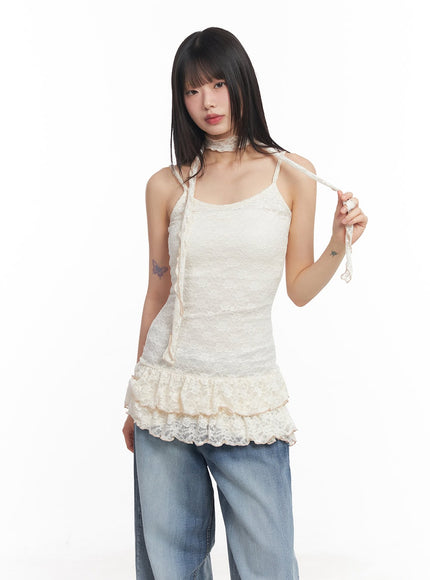 frilly lace dress Kells Frilly Sleeve Lace Trim Midaxi Dress
