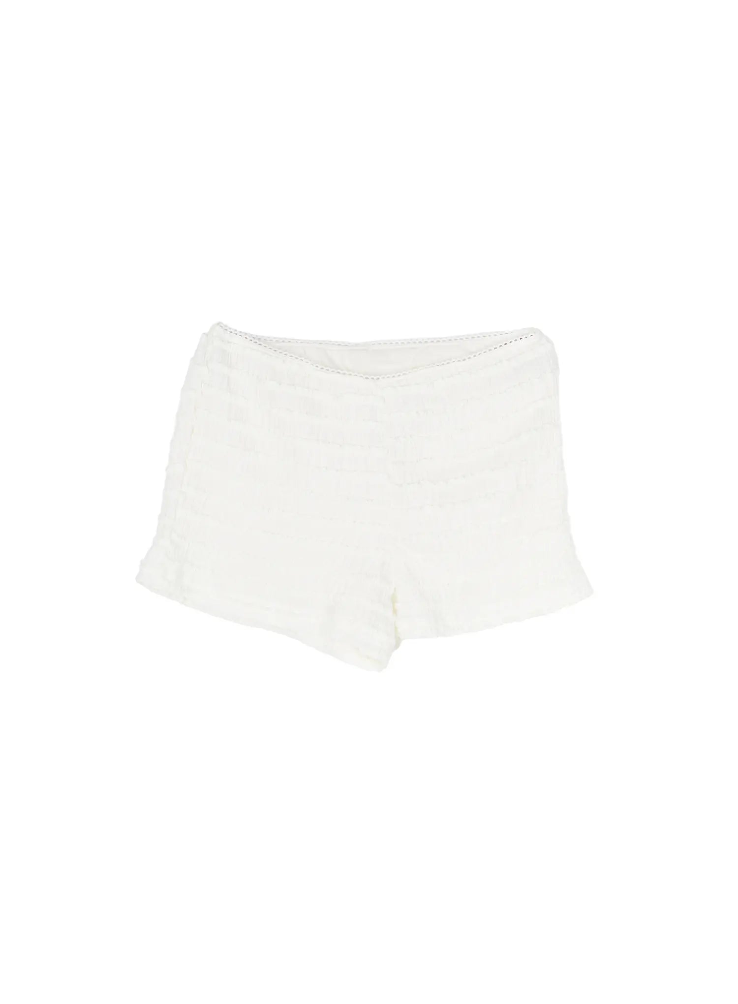 ruffle-lace-trim-shorts-cy513 / Light beige