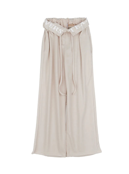 graphic-banding-sweatpants-cs526 / Light beige