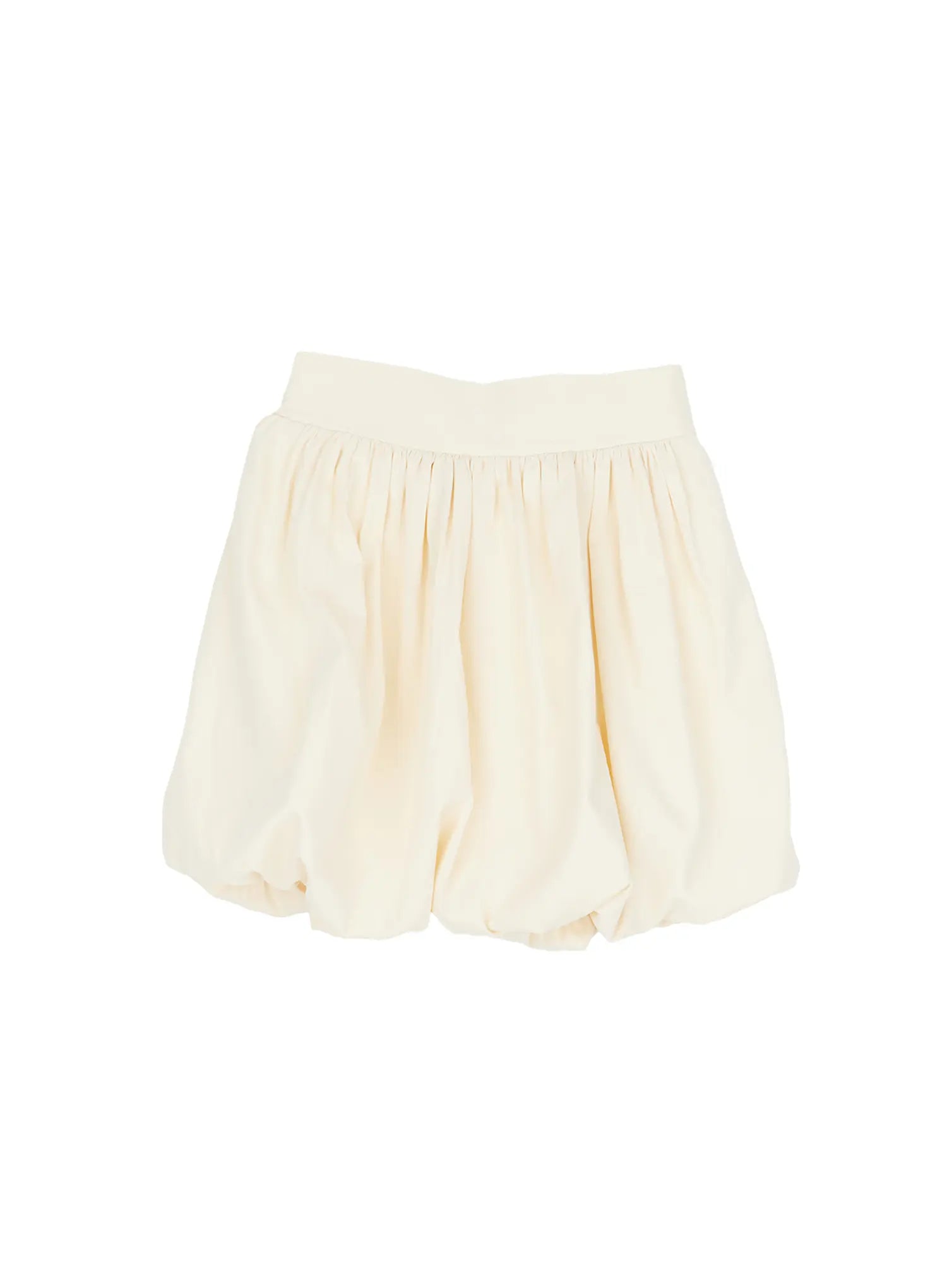 pleated-balloon-mini-skirt-cm513 / Light beige