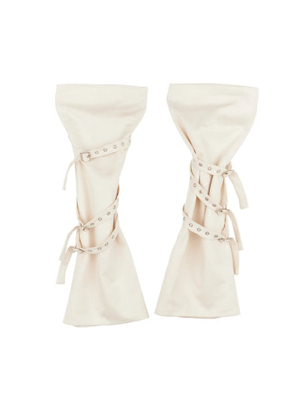 belted-y2k-leg-warmers-cn517 / Light beige