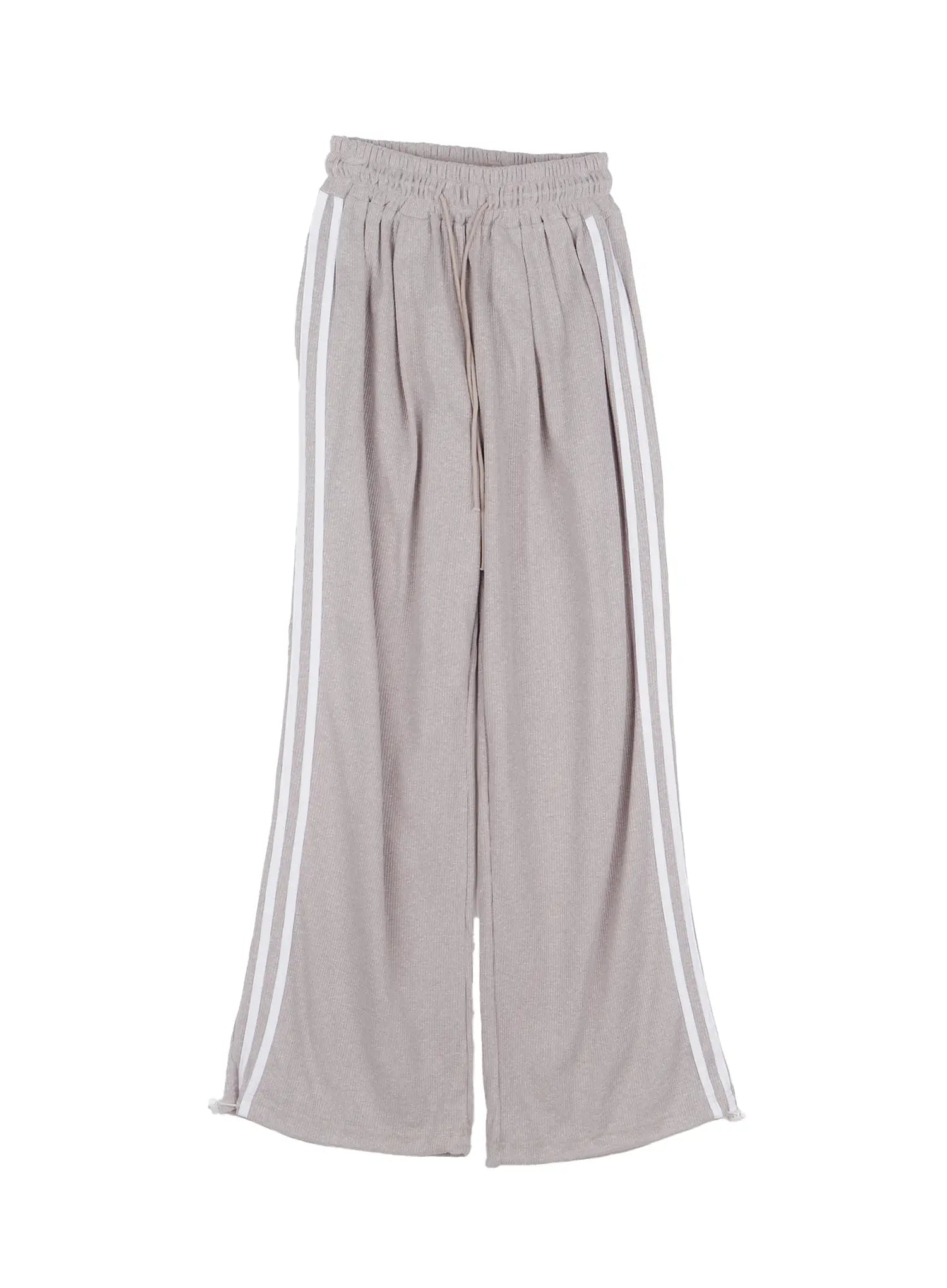 waffle-knit-track-sweatpants-cg525 / Light beige