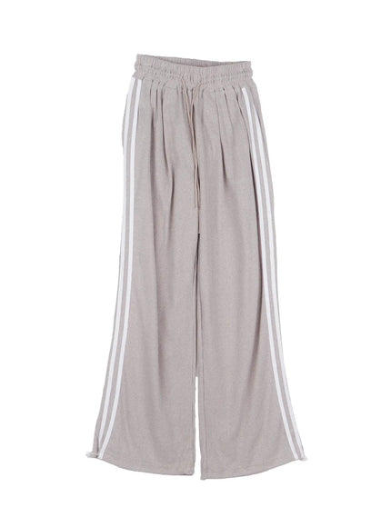 waffle-knit-track-sweatpants-cg525 / Light beige