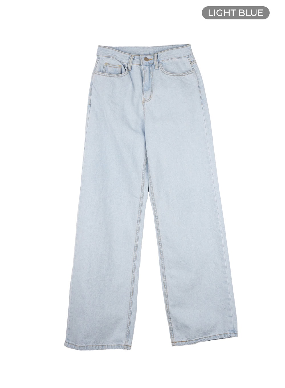 Blue Straight Leg Jeans CY428 in Light blue, size L