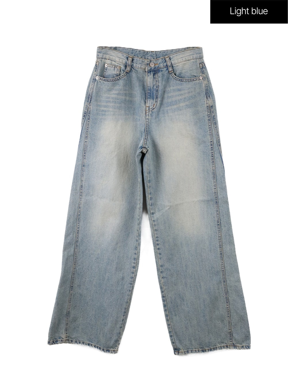 Washed Baggy Jeans CF416 in Light blue, size L