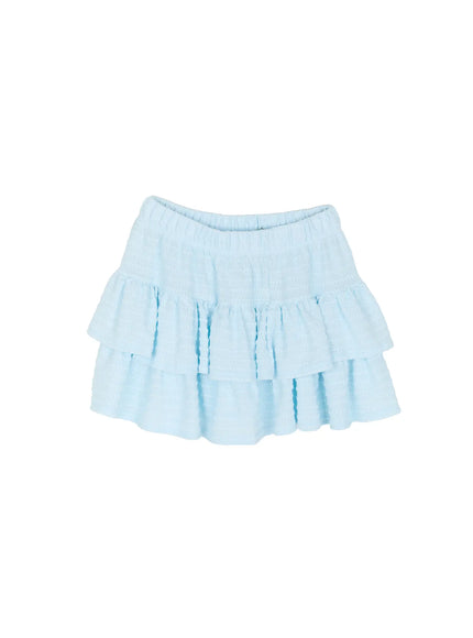 ruffle-mini-skirt-cu519 / Light blue