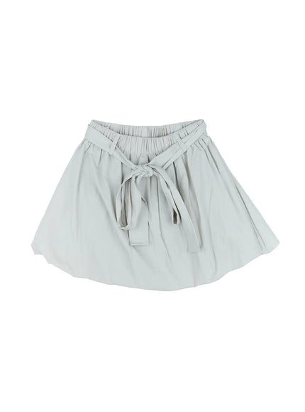 wrap-style-balloon-skirt-cl530 / Light green