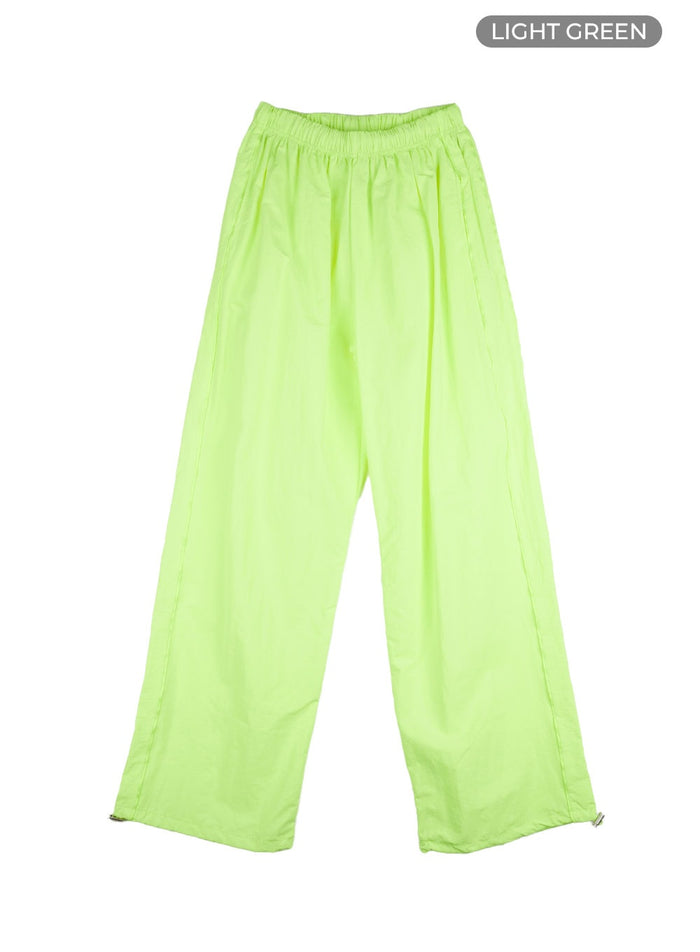 solid-parachute-pants-cu421 / Light green