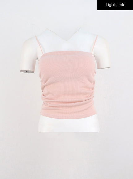 ruched-camisole-co306 / Light pink