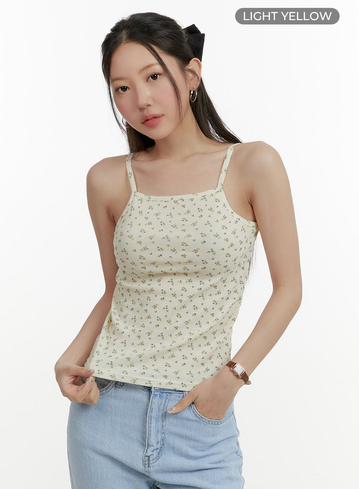 floral-cami-top-oy413 / Light yellow