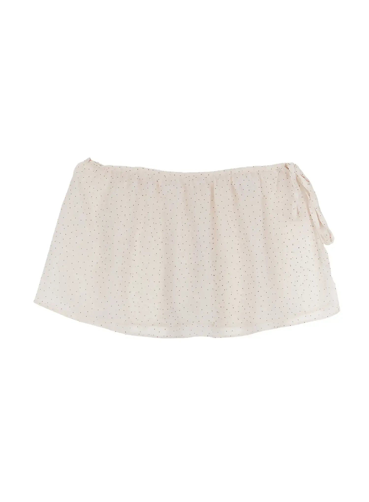 sheer-polda-dot-mini-wrap-skirt-cj530 / Light beige