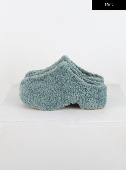 faux-fur-clogs-cd318 / Mint