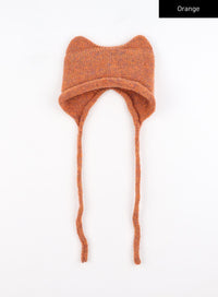 cat-knitted-hat-co327 / Orange